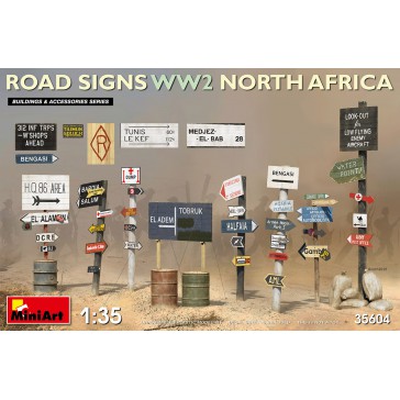 Road Signs WW2 North Africa 1:35