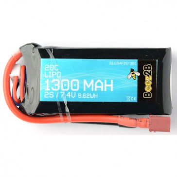 2S 7.4v 1300mAh 20C Lipo Battery (16 x 35 x 72mm - 82g)