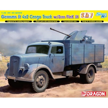 1/35 GERMAN 3T 4X2 CARGO TRUCK W/2CM FLAK 38