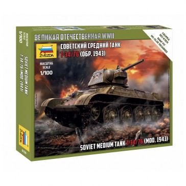 1/100 SOVIET MEDIUM TANK T-34-76 MOD.1943 WWII