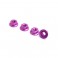 DISC.. 4mm Alu Lock Nut (4 pcs Purple)