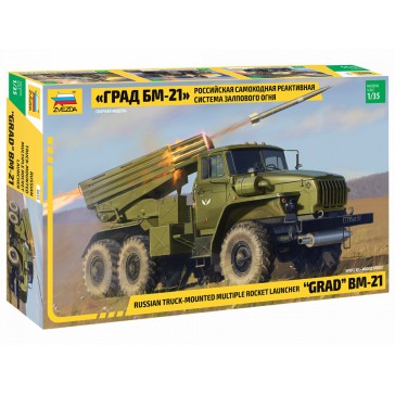 1/35 RUSSIAN TRUCK-MOUNTED ROCKET LAUNCHER GRAD BM-21
