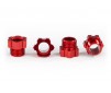 Stub Axle Nut, Aluminum (Red-Anodized) (4)