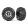 Tires & black wheels assembled (dual profile (2.8' outer, 3.6' inner)