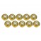 2mm Aluminum Flanged Lock Nuts (10 Pcs) - Gold