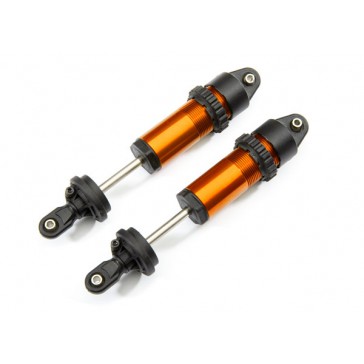 Shocks, GT-Maxx, aluminum (orange-anodized) (fully assembled w/o spri