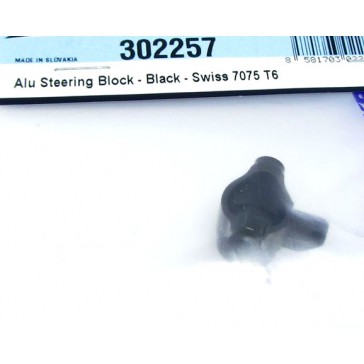 ALU STEERING BLOCK - BLACK - SWISS 7075 T6