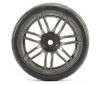 1/10 STREET/TREAD TYRE 14SP GUN METAL WHEEL