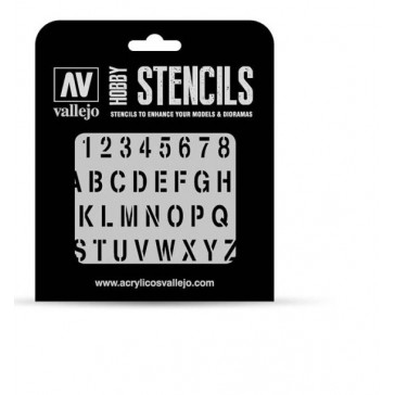 Hobby Stencils - Stamp Font