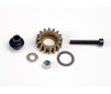 Idler gear, steel (16-tooth)/ idler gear shaft/ 3x8mm flat m