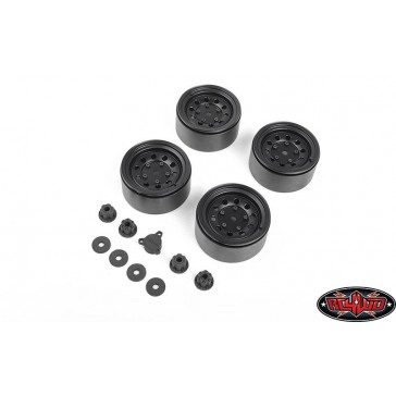 Burato 2.2 Beadlock Wheels w/ Center Caps (Black)