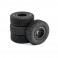 DISC.. Premount Tire (4): 1/24 4WD Barrage