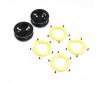 FR/RR Wheel with Beadlock, Black/Yellow: Temper G2