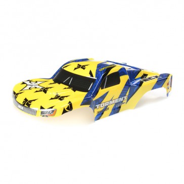 Body, Yellow/Blue: 1:10 2wd Torment
