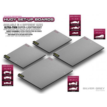 FLAT SET-UP BOARD FOR 1/10 OFF-ROAD - LIGHTWEIGHT - SILVER GREY