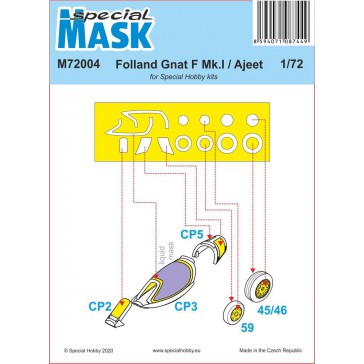 Folland Gnat/Ajeet Mask   1:72