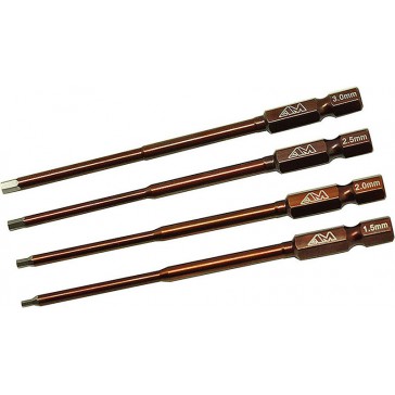 Power Tool Tip Cased Set 4 Pcs. 1.5-2.0-2.5-3.0mm