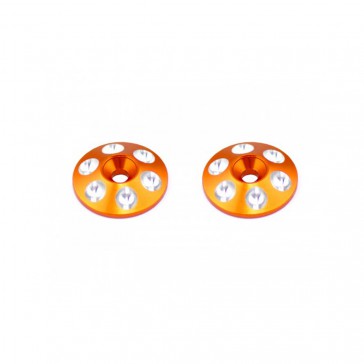 Alloy Rear Wing Shims - Orange - 2pcs