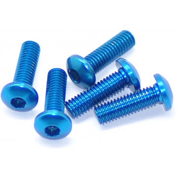 Alu Screw Allen Roundhead M3 x 10 Blue (5)