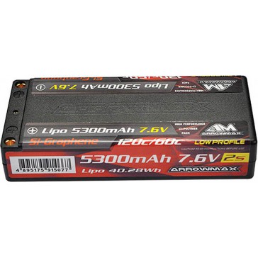 Lipo 5300mAh LCG Mid Shorty - 7.6V 120C Si-Graphen