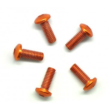 Alu Screw Allen Roundhead M3 x 8 Orange (5)