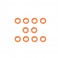 Alloy Shims 3 x 5 x 1 Orange - pk10