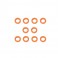 Alloy Shims 3 x 5 x 1 Orange - pk10