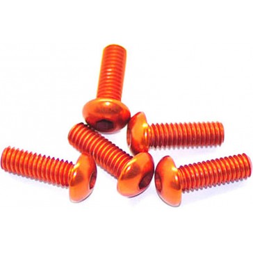 Alu Screw Allen Roundhead M4 x 12 Orange (5)