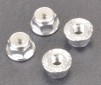 M4 Alloy Serrated Nyloc Nuts - Silver - 4pcs