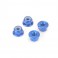 M4 Alloy Serrated Nyloc Nuts - Blue - 4pcs