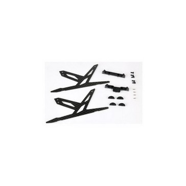 DISC.. Carbon Landing Skid Set (Black) - Blade 130X