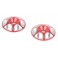 DISC.. Alloy M3 Wing Washer - Red - pk2