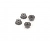 M4 Alloy Serrated Nyloc Nuts - Black - 4pcs