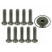 M3 x 16 Titanium Flat Head Hex Socket - Machine (10 Pcs)