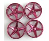 Wheel: 5 spoke 25mm - Purple Chrome (Pk4)