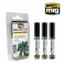 OILBRUSHER SET MECHAS GREEN TONES 3 JARS 35 ML