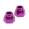 DISC.. ALUMINIUM BOTTOM SHOCK CAP (PURPLE/2PCS)