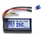 DISC.. Lipo Battery 1300mAh 25C/50C 11,1V (3S) 31x35x74 - 101g Deans