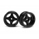 DISC.. MX60 FOUR SPOKE WHEEL BLACK (6mm OFFSET/2pcs)