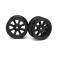 DISC.. MX60 EIGHT SPOKE WHEEL BLACK (0mm OFFSET/2pcs)