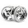 DISC.. CUP RACER - MX60 4 SPOKE WHEEL CHROME (6mm OFFSET/2pcs)