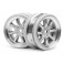 DISC.. CUP RACER - MX60 8 SPOKE WHEEL MATTE CHROME (0mm OFFSET)