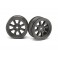 DISC.. MX60 EIGHT SPOKE WHEEL GUNMETAL (0mm OFFSET/2pcs)