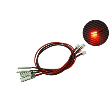 DISC.. Red LED (JR 2-Pin flat connector) x4
