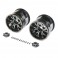 DISC.. 420S Force Wheel w/cap, Blk Chrome (2): LST