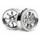 DISC.. CUP RACER - MX60 8 SPOKE WHEEL CHROME (0mm OFFSET/2pcs)