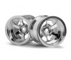 Scorch 6-Spoke Wheel Shiny Chrome (55X50Mm/2Pcs)