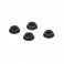 M4 Aluminum Serrated Nuts, Low Profile, Black (4)