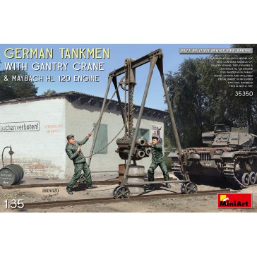 Ger. Tankmen & Crane & Engine 1/35