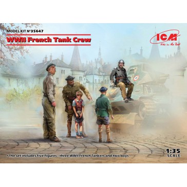 WWII French Tank Crew (4) 1/35